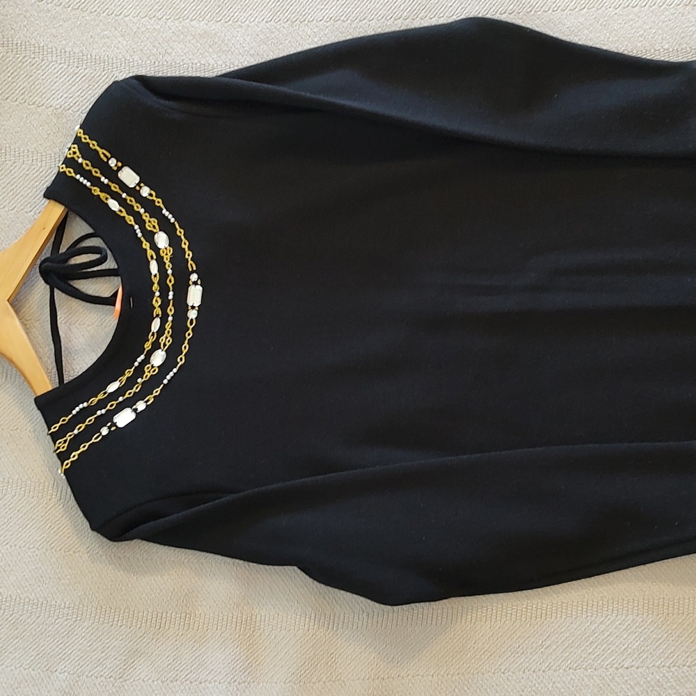 formal evening dress black rhinestones
